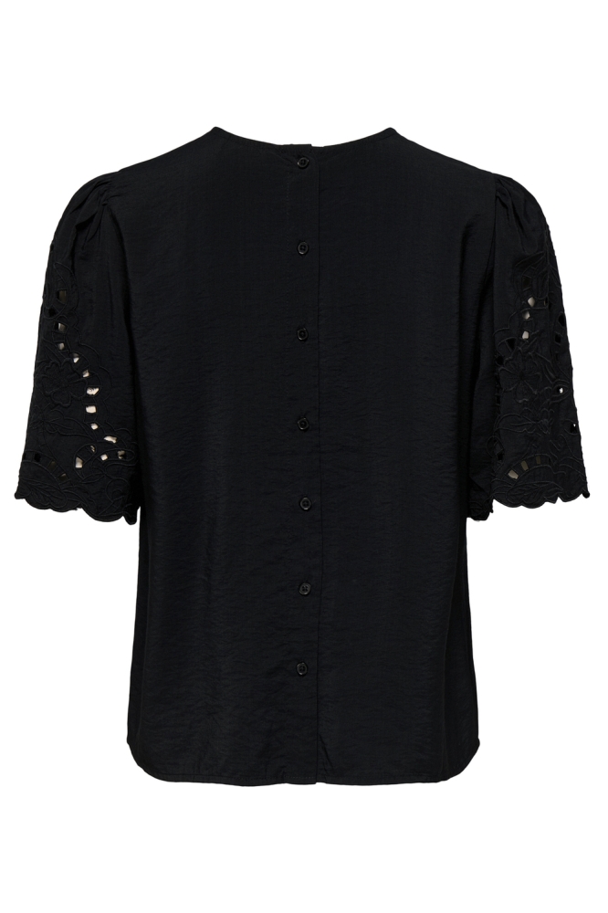 ONLNYNNE SS EMB TOP WVN 15348671 BLACK